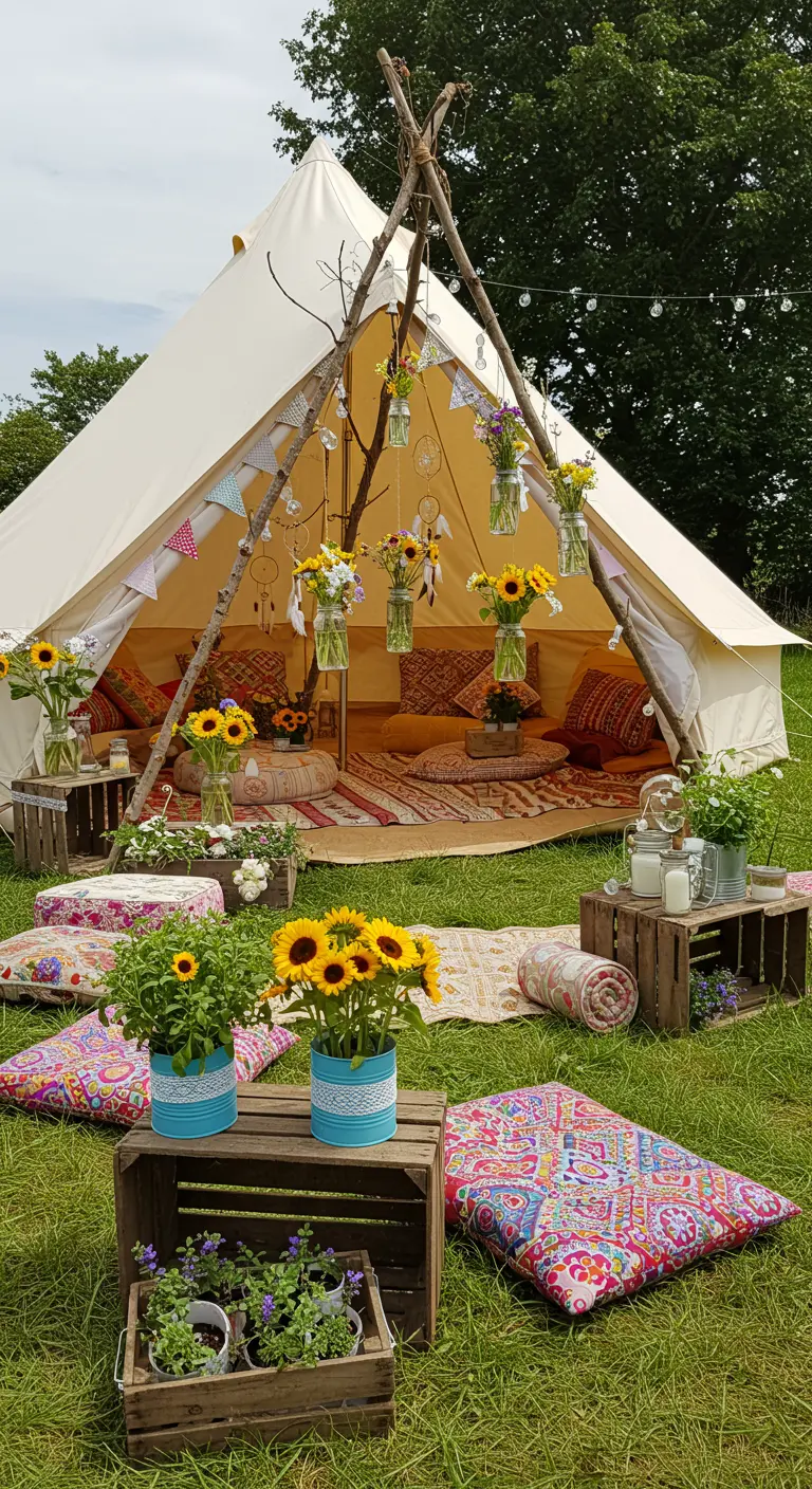 Coin intérieur avec étagère remplie de plantes en pots variés et suspensions.
