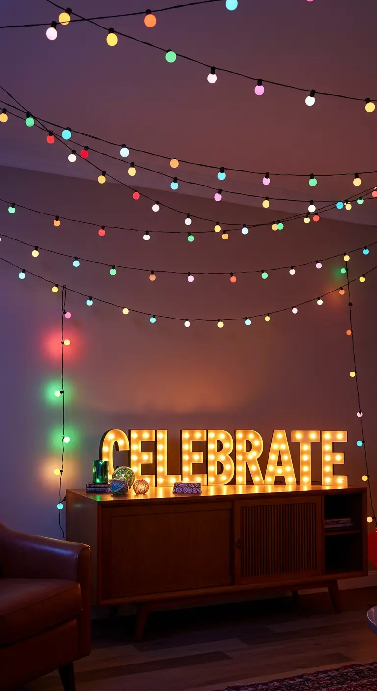 Des lettres lumineuses formant le mot 